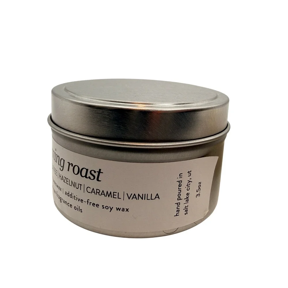 Vidas Wax Works Morning Roast Coffee Scented Candle & Wax Melts Set Brown Tin